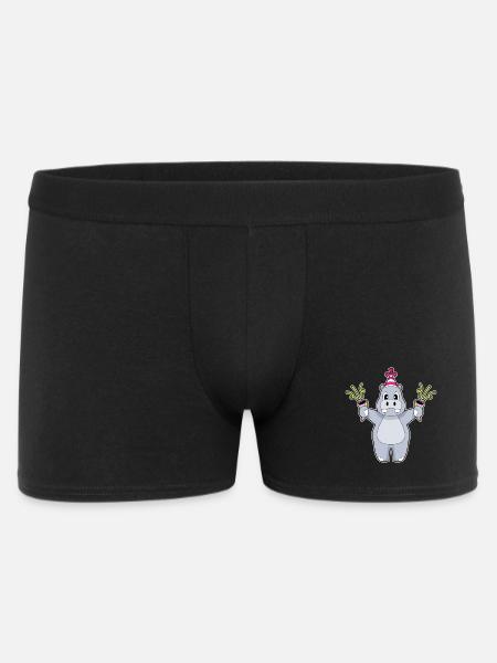 Hippopotamus Birthday Confetti - Men's Boxer Shorts - black