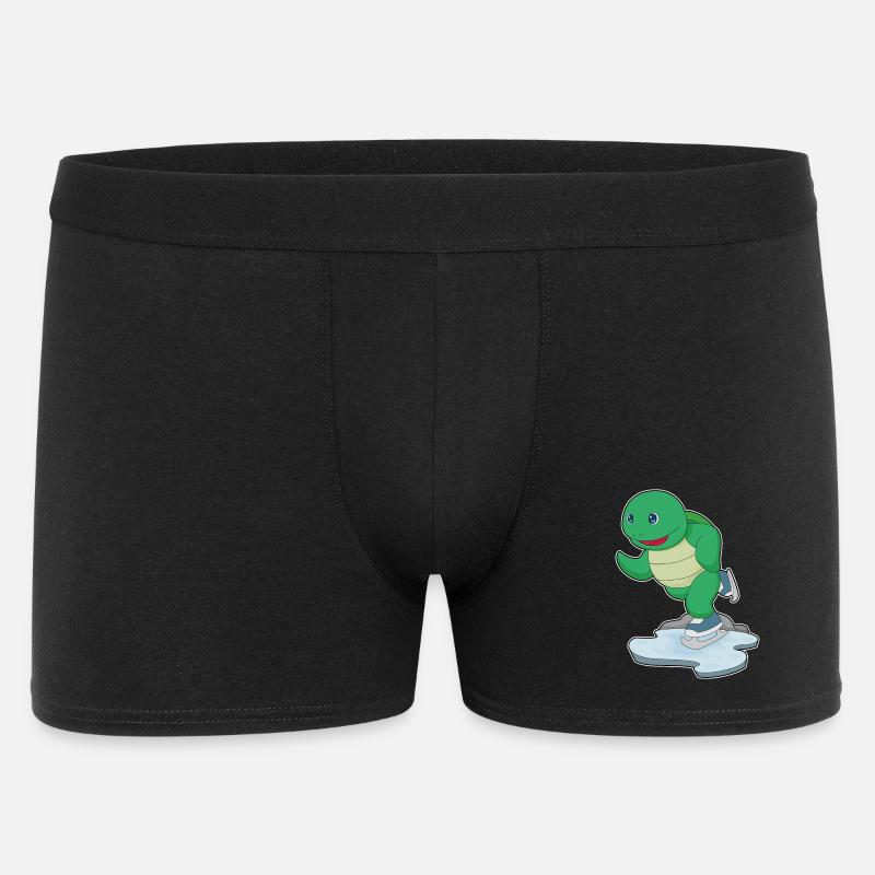 Schildkröte Eislaufen Schlittschuhe - Männer Boxer Shorts - Schwarz