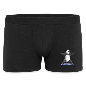 Panda Yoga Fitness Gymnastics - Men's Boxer Shorts - black - Front