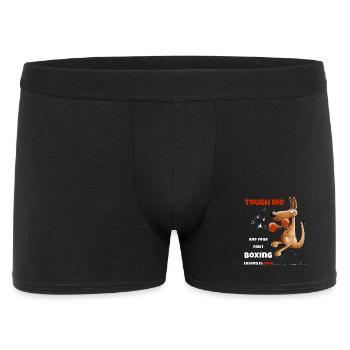 Tough Me Boxing Lesson Boxer Känguru - Männer Boxer Shorts - Schwarz - Vorne