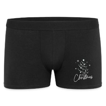 Weihnachtsstern Spirale Stil - Männer Boxer Shorts - Schwarz - Vorne