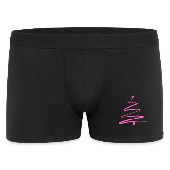FROHE WEIHNACHTEN WEIHNACHTSBAUM FRAUEN - Männer Boxer Shorts - Schwarz - Vorne