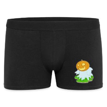 Citrouille fantôme d’Halloween - Boxer Homme - noir - Devant