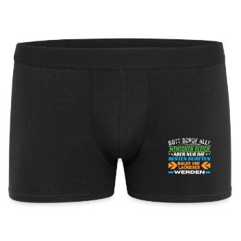 Gott schuf alle, doch die Besten malen - Männer Boxer Shorts - Schwarz - Vorne