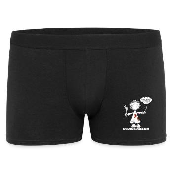 neurochirurgien disant chirurgien bâton figure dessin animé - Boxer Homme - noir - Devant