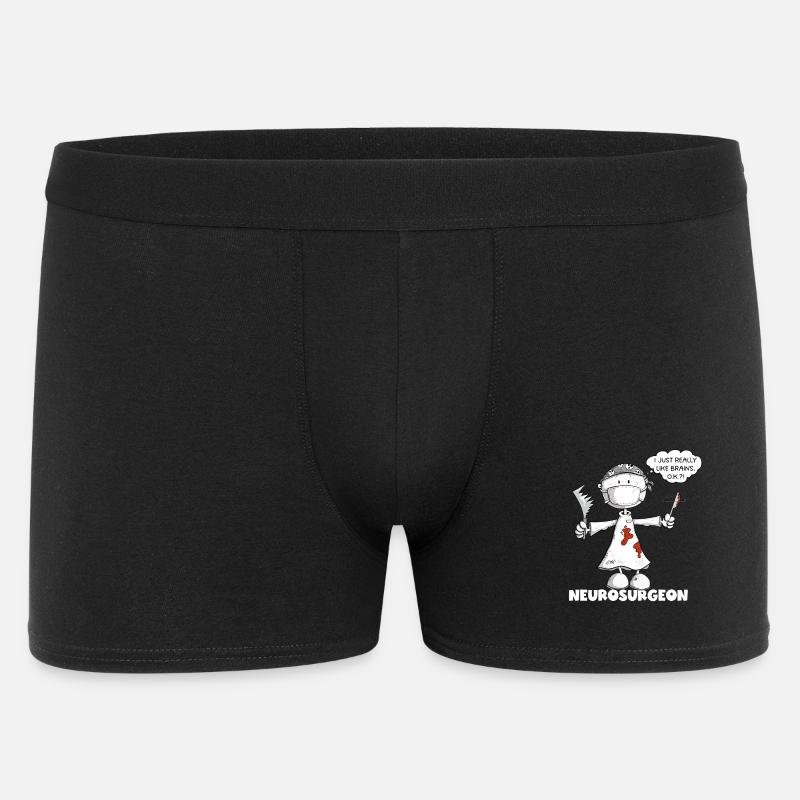 Neurochirurg Spruch Chirurg Strichmännchen Cartoon - Männer Boxer Shorts - Schwarz