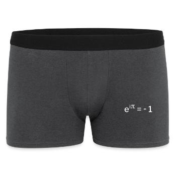e^i pi + = -1 - Eulersche Identität Geschenkidee - Männer Boxer Shorts - Anthrazit - Vorne