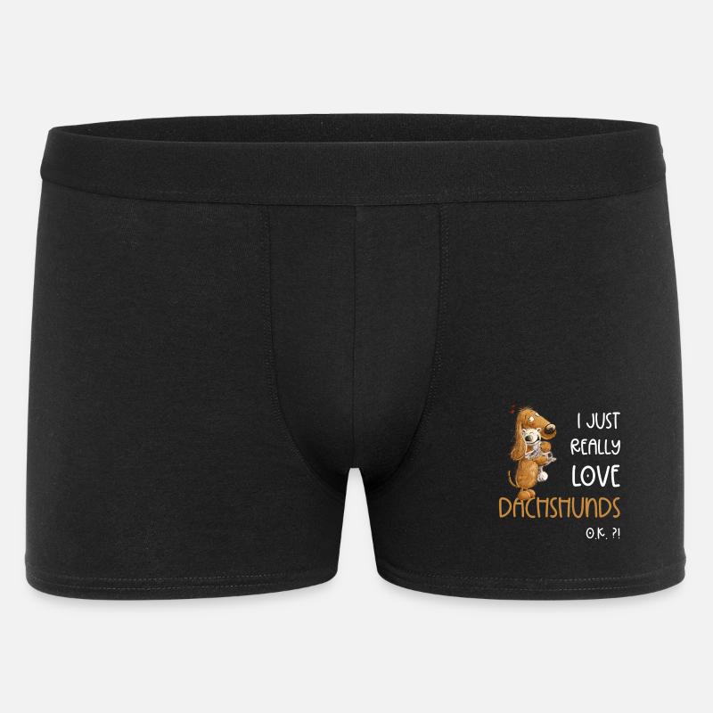 J’aime vraiment les teckels teckels - Boxer Homme - noir