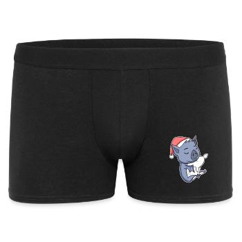 Bat Cute Tired Sleeping In Christmas - Men's Boxer Shorts - black - Front