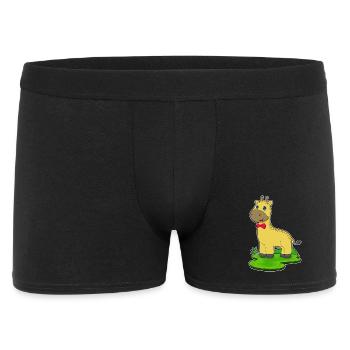 Giraffe Schleife - Männer Boxer Shorts - Schwarz - Vorne