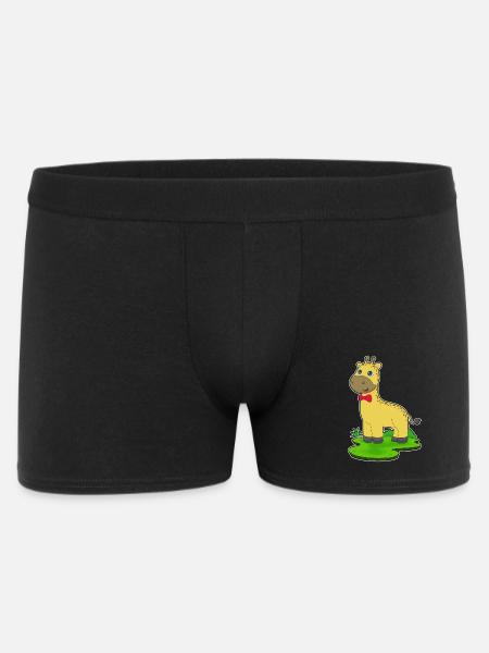 Giraffe Schleife - Männer Boxer Shorts - Schwarz