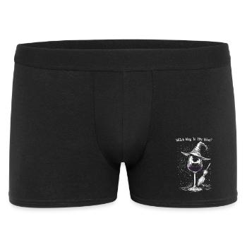 Wine Wine Glass Halloween Witch Wine Drinker Gift - Men's Boxer Shorts - black - Front