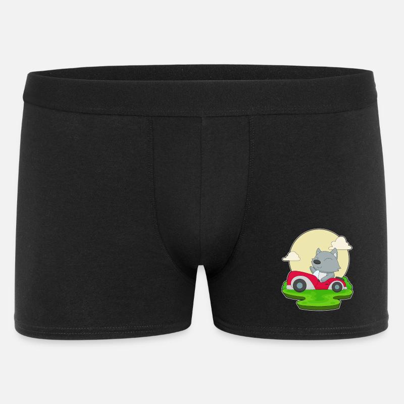 Katze Auto - Männer Boxer Shorts - Schwarz