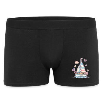Sailing Comic Look - Men's Boxer Shorts - black - Front