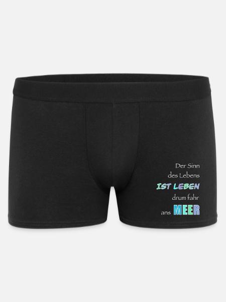 Lebensmotto im Meeresstil - Männer Boxer Shorts - Schwarz