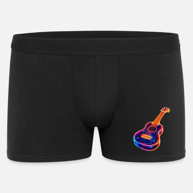 Ukulele Synthwave - Männer Boxer Shorts - Schwarz