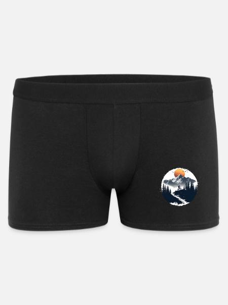Cyclist Illustration - Men's Boxer Shorts - black
