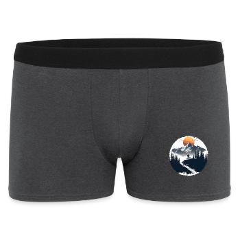 Cyclist Illustration - Men's Boxer Shorts - charcoal grey - Front