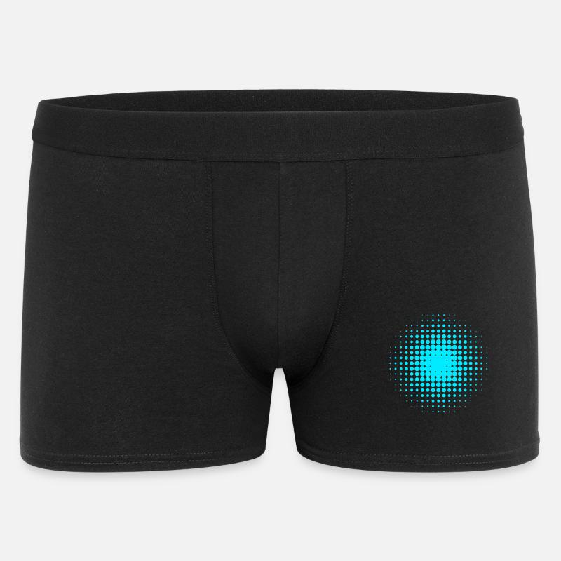 Abstract Blue-Gray Dot Patterns - Men's Boxer Shorts - black