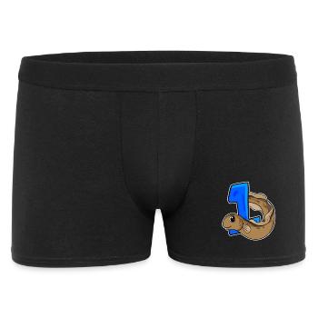 Number 1 Number One - Eel Pisces Motif - Men's Boxer Shorts - black - Front