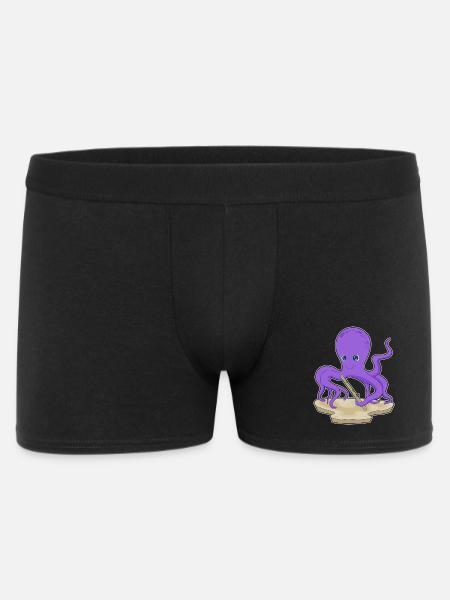 Octopus Musician Flute Music - Men's Boxer Shorts - black