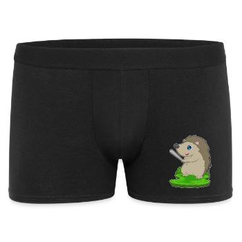 Hedgehog Baseball Baseball Bat - Men's Boxer Shorts - black - Front
