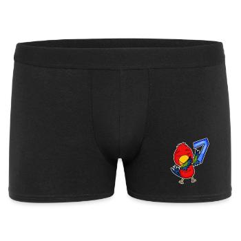 7ème anniversaire motif perroquet - 7 ans - Boxer Homme - noir - Devant