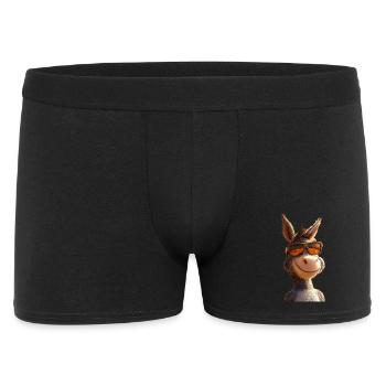 Esel Hausesel Donkey Reiten Stall Liebe Süßer Esel - Männer Boxer Shorts - Schwarz - Vorne