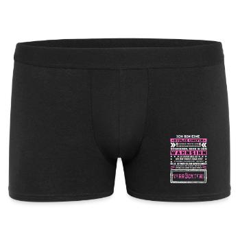 ICH BIN EINE STOLZE CHEFIN Humor Lustig - Männer Boxer Shorts - Schwarz - Vorne