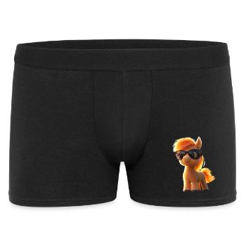 Pony Reitpony Fohlen Reiterin Ponys Reiten Ponyhof - Männer Boxer Shorts - Schwarz - Vorne