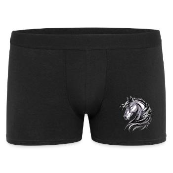 Pony Reitpony Fohlen Reiterin Ponys Reiten Ponyhof - Männer Boxer Shorts - Schwarz - Vorne