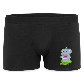 Elephant Birthday Cake - Men's Boxer Shorts - black - Front