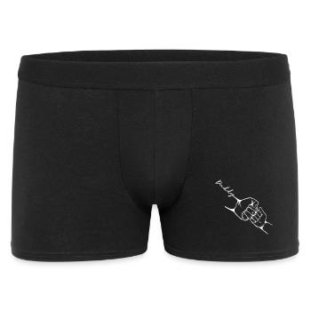 Vater und Kind Fauststoß Niedliche Neugeborenenges - Männer Boxer Shorts - Schwarz - Vorne