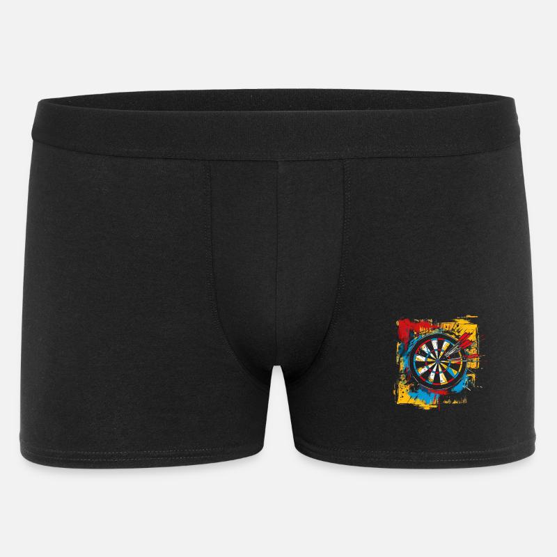 Dartscheibe Graffiti - Männer Boxer Shorts - Schwarz
