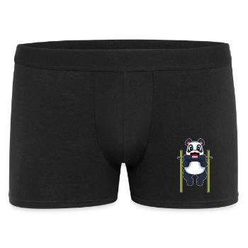 Panda Bodybuilder Pull-ups Bodybuilding - Men's Boxer Shorts - black - Front