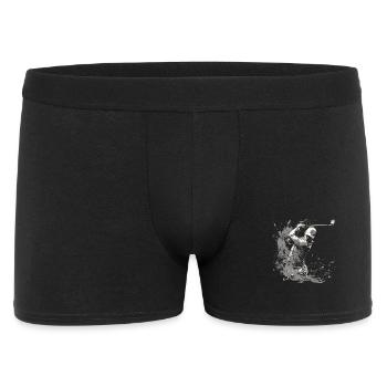 Golfer Zeichnung - Männer Boxer Shorts - Schwarz - Vorne