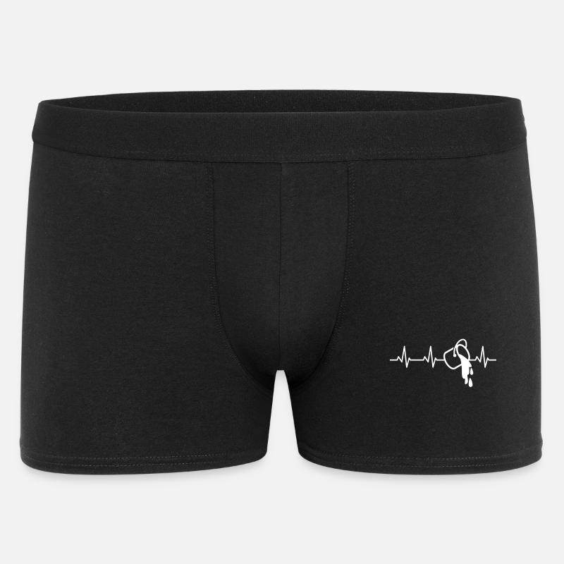 Farbeimer EKG Herzlinie - Männer Boxer Shorts - Schwarz