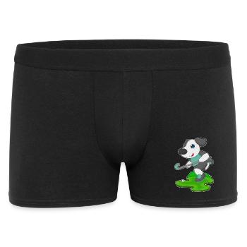 Hockey sur gazon avec chien, bâton de hockey sur gazon - Boxer Homme - noir - Devant