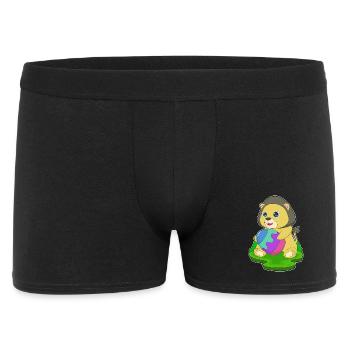 Löwe Ostern Osterei - Männer Boxer Shorts - Schwarz - Vorne