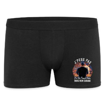Papa Handwerker Humor Geschenk Garage DIY - Männer Boxer Shorts - Schwarz - Vorne