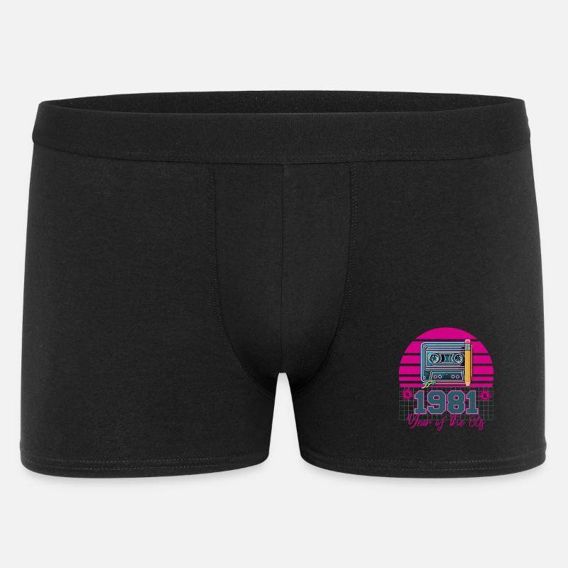 Retro Kassette 1981 - Männer Boxer Shorts - Schwarz