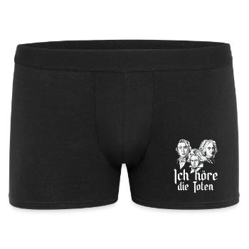Ich höre die Toten Komponisten Klassische Musik - Männer Boxer Shorts - Schwarz - Vorne