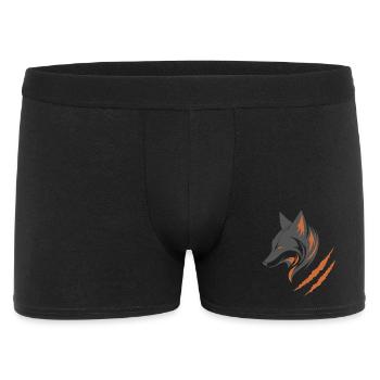 Renard gris | Renard orange - Boxer Homme - noir - Devant