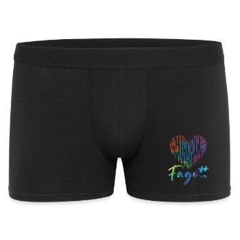 Fagott Herz Design für Fagottisten - Männer Boxer Shorts - Schwarz - Vorne