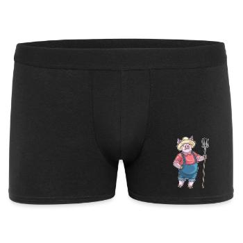 Pig Farmer Pitchfork Farm - Men's Boxer Shorts - black - Front