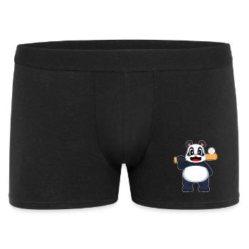 Panda Baseball Baseball Bat - Men's Boxer Shorts - black - Front