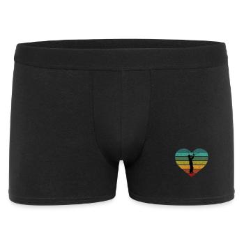 Tromboniste Silhouette Trombone Retro Coeur - Boxer Homme - noir - Devant