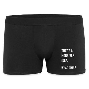 C’est une idée horrible de quelle heure drôle de chemise - Boxer Homme - noir - Devant