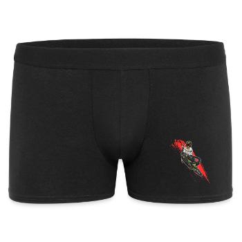 Freestyle-Mountainbiken in Aktion - Männer Boxer Shorts - Schwarz - Vorne