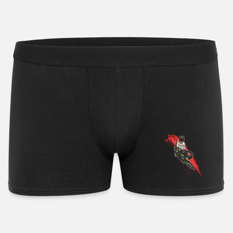 Freestyle-Mountainbiken in Aktion - Männer Boxer Shorts - Schwarz